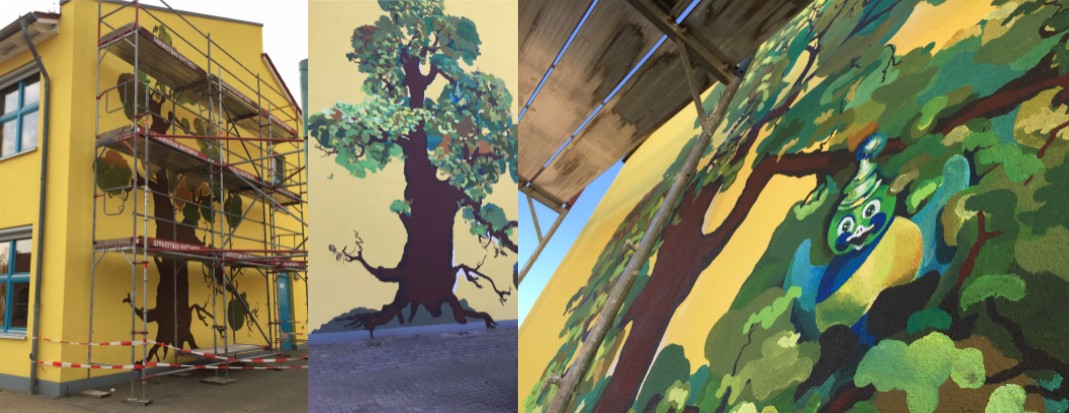 Wandmalerei Baum 2020; Uta Golla 10-2020